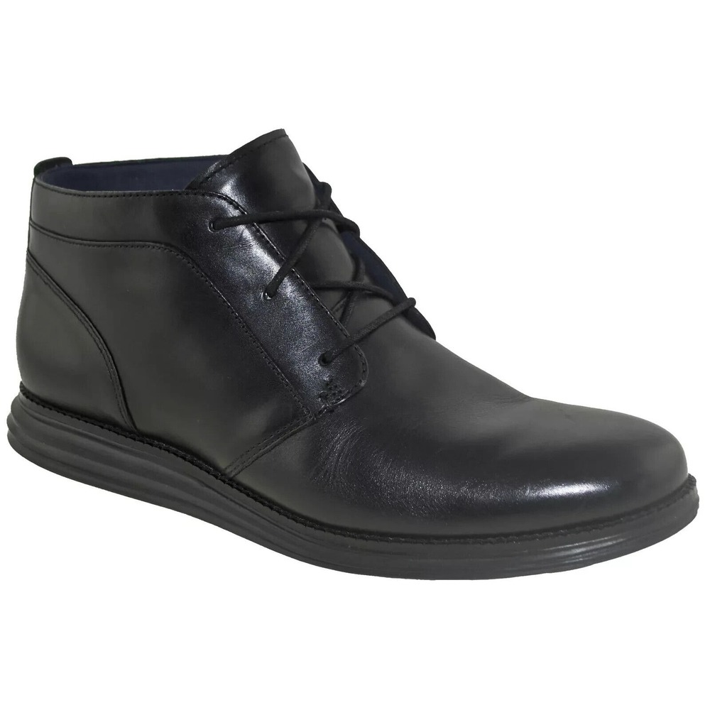 COLE HAAN ORIGINALGRAND CHUKKA  BOOTS ‎ Men's Size 11.5 M  BLACK LEATHER